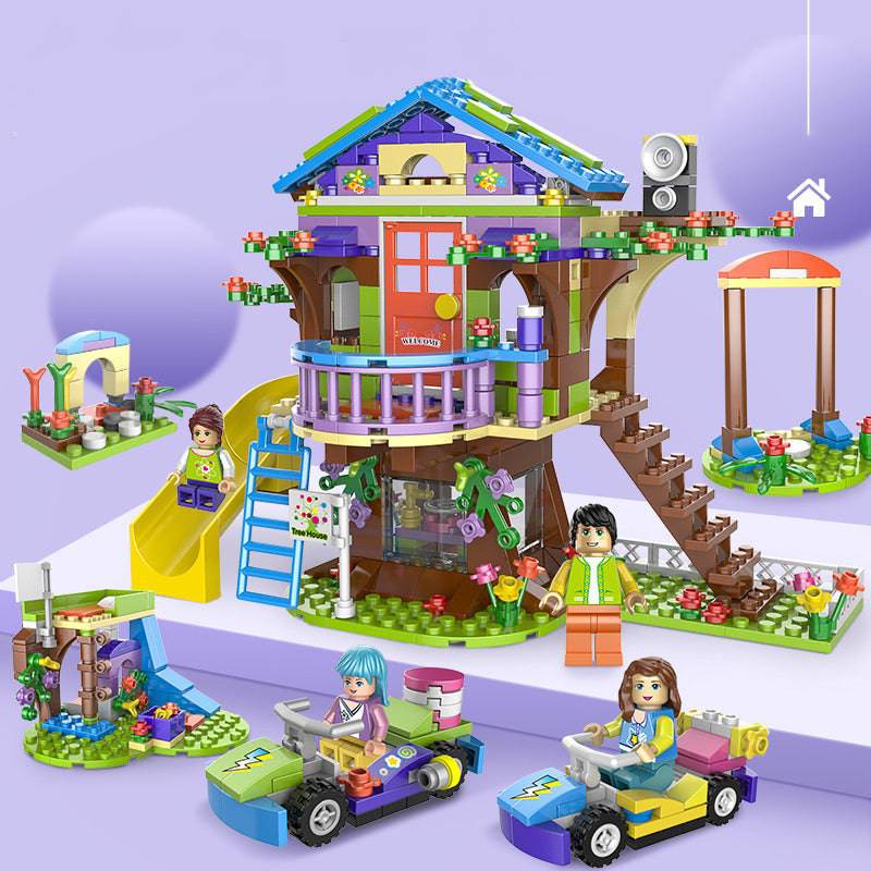 Puzzle assembling building block toys 