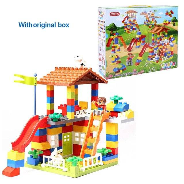 Puzzle assembling building block toys 