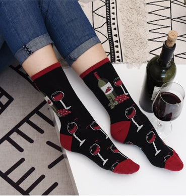 wine woman socks - YLORESHOP