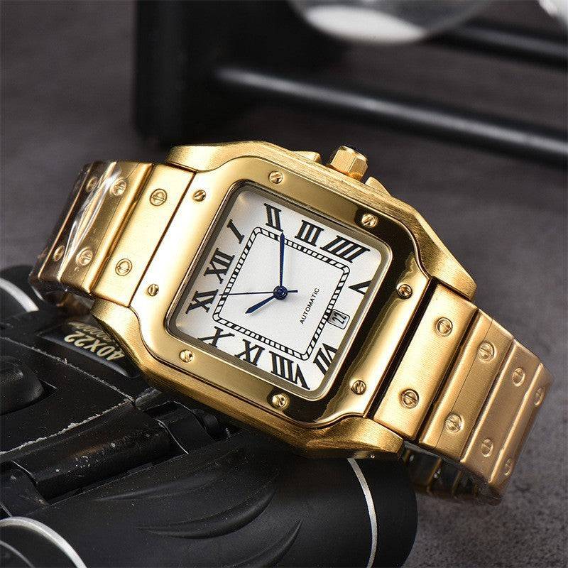 Men's 3-pin Quartz Square All-steel Watch - YLORESHOP