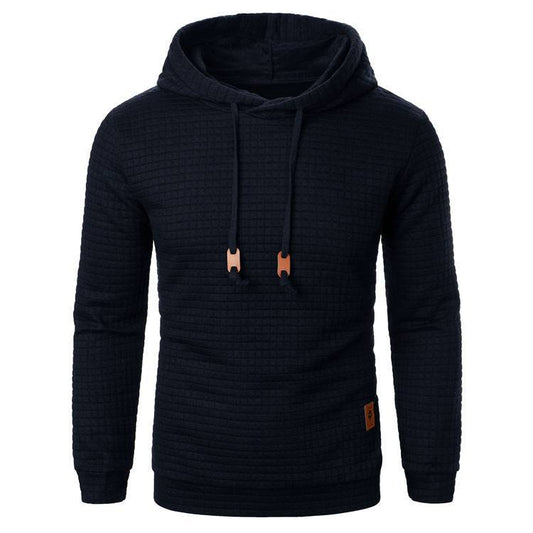 Felpa con cappuccio a maniche lunghe in maglione jacquard da uomo Top sportivo con cappuccio di colore caldo