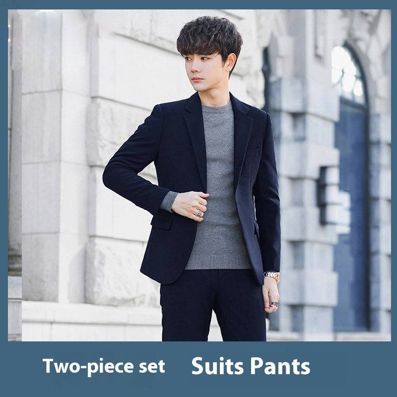 Business Casual Korean-style Slim-fit Trendy High-end Suit Men's Jacket