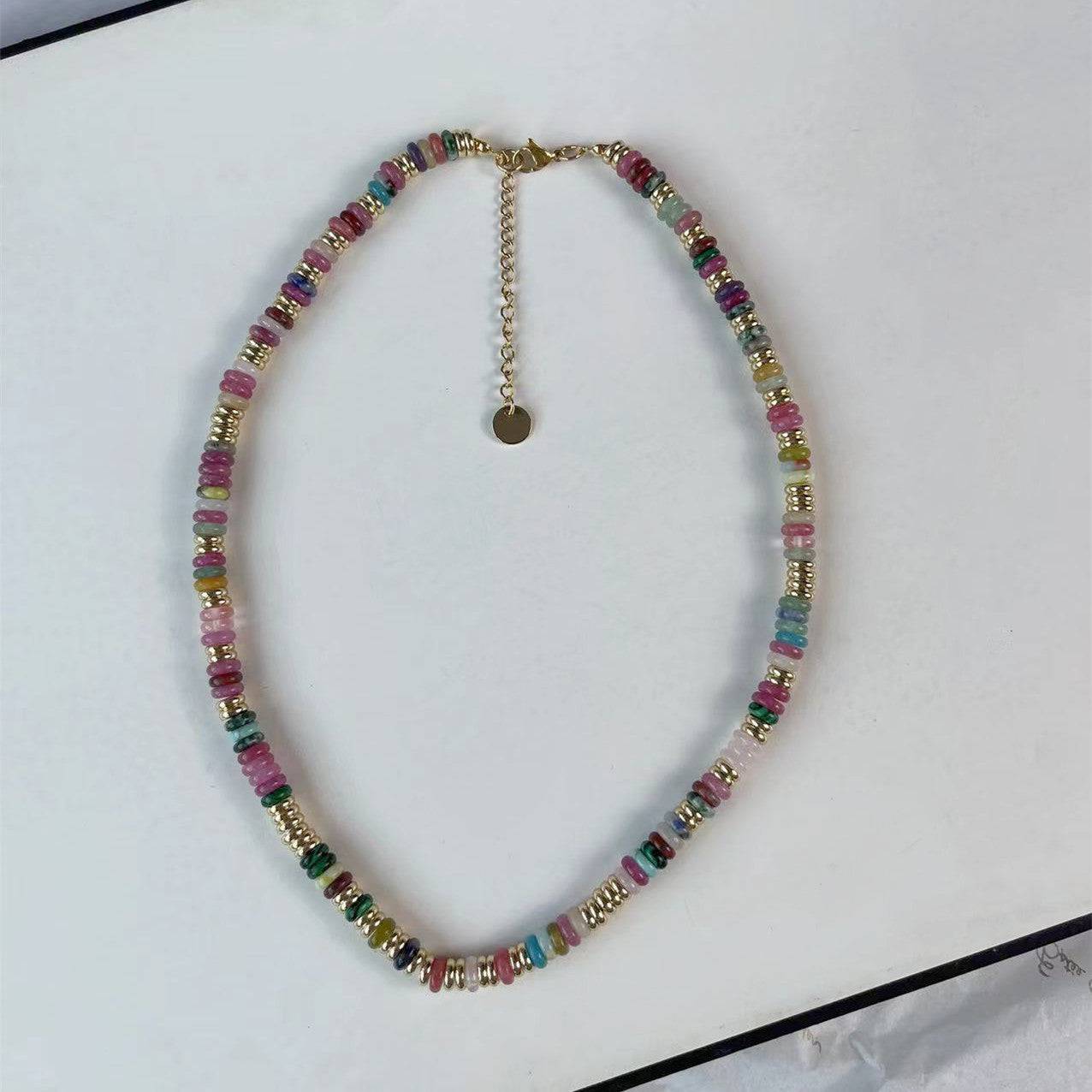 Niche Natural Semi-precious Stone Color Necklace Handmade - YLORESHOP