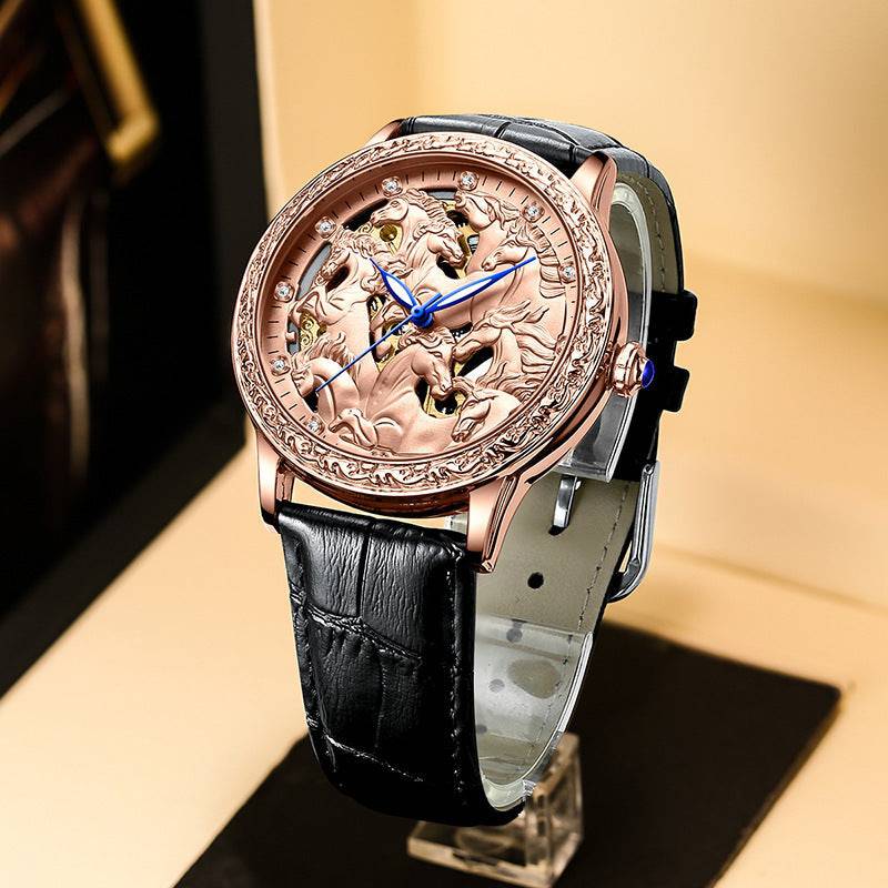 Fashion Hollowed-out Automatic Mechanical Waterproof Watch - YLORESHOP