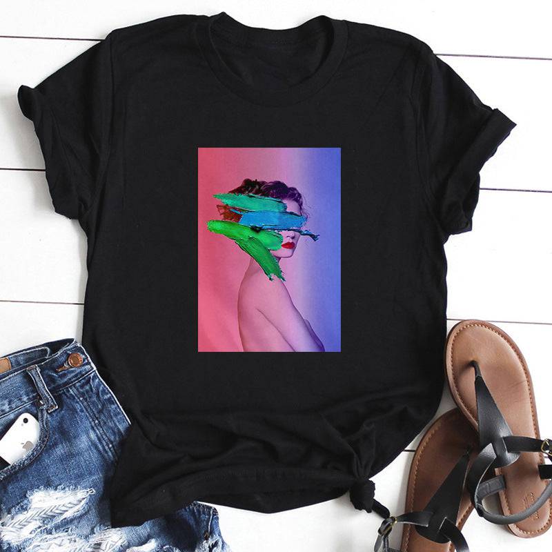 Nordic Retro Art T-shirt Women's Fashion - YLORESHOP