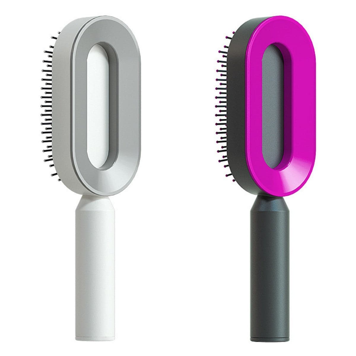 Self Cleaning Hair Brush For Women One-key Cleaning Hair Loss Airbag Massage Scalp Comb Anti-Static Hairbrush - YLORESHOP