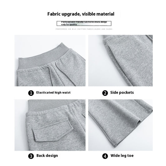 Loose Drooping Straight-leg Pants Sweatpants High Waist Slimming American Wide Leg Pants - YLORESHOP