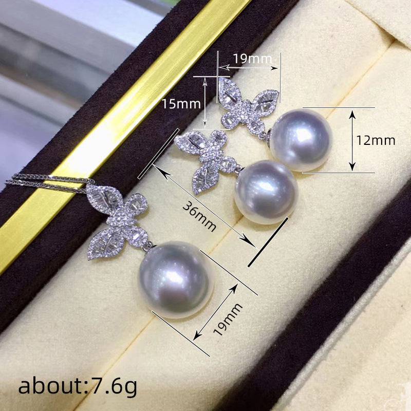 Butterfly Pearl Jewelry Suit Refined Zircon - YLORESHOP