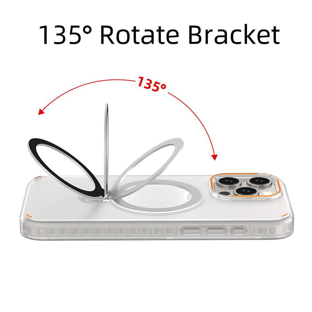 Nuova custodia per telefono con staffa magnetica colorata con copertura del supporto per custodia di ricarica wireless magnetica trasparente Magesafe per telefono