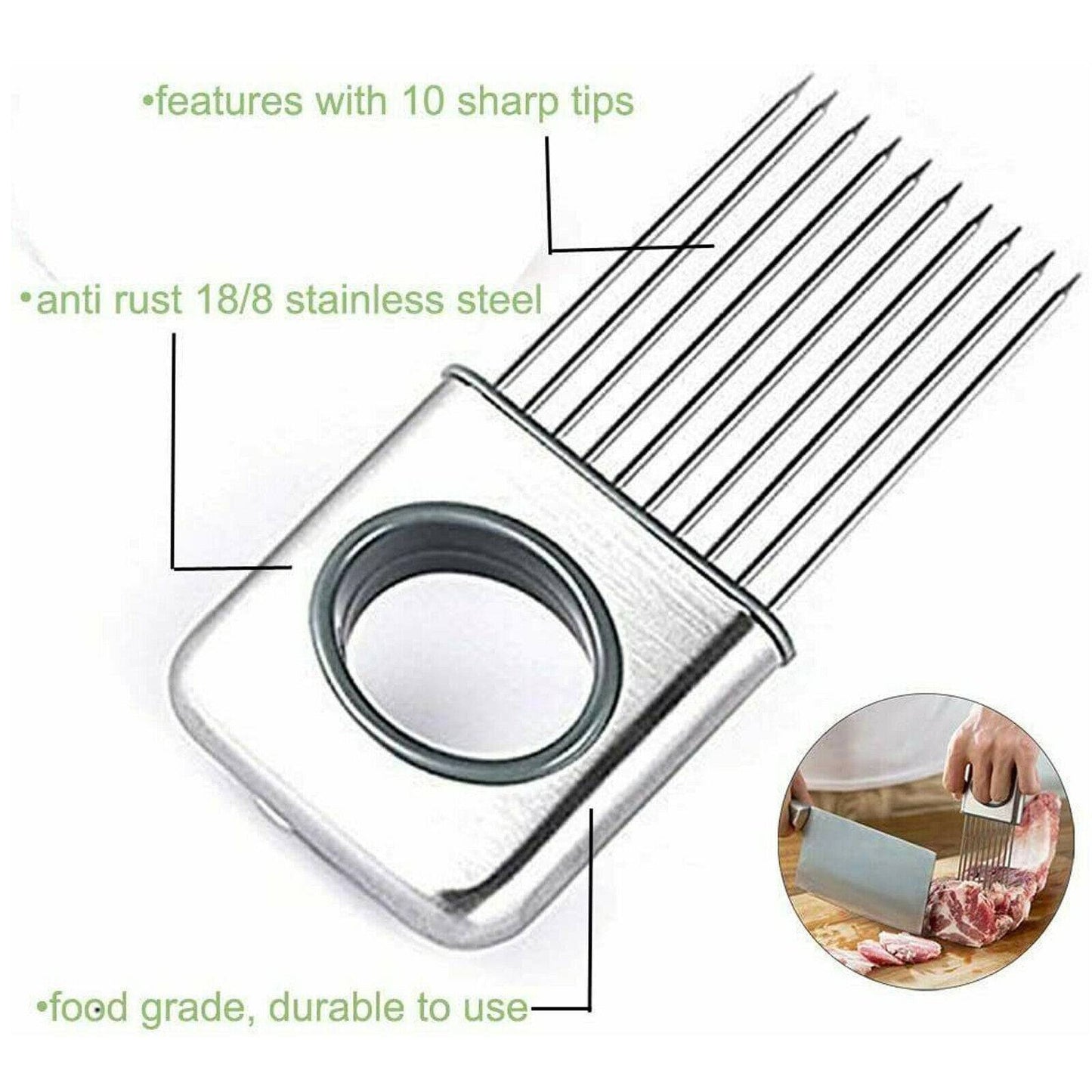 Onion Holder Slicer Vegetable tools Tomato Cutter Stainless Steel Kitchen Gadget - YLORESHOP