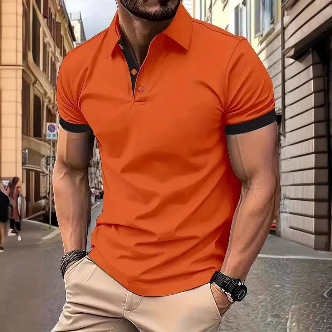 Camicia da lavoro a maniche corte da uomo, polo casual estiva