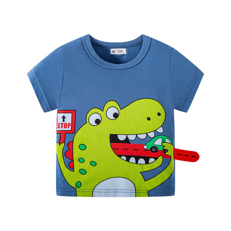 T-shirt Cotton Boy Baby Foreign Style Top T - YLORESHOP