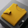 Casual Men's Solid Color Loose Round Neck Wool Sweater