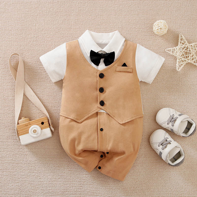 Baby Boy Gentleman Jumpsuit Baby Autumn Clothing - YLORESHOP