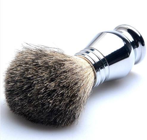 Set da barba CSB Rasoio da barba di sicurezza a doppio bordo Spazzola per capelli in tasso da uomo Supporto cromato Tazza Ciotola Kit di sapone 10 lame gratuite