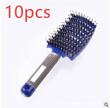 Hairbrush Anti Klit Brushy Haarborstel Women Detangler Hair Brush Bristle Nylon Scalp Massage  Teaser Hair Brush Comb - YLORESHOP