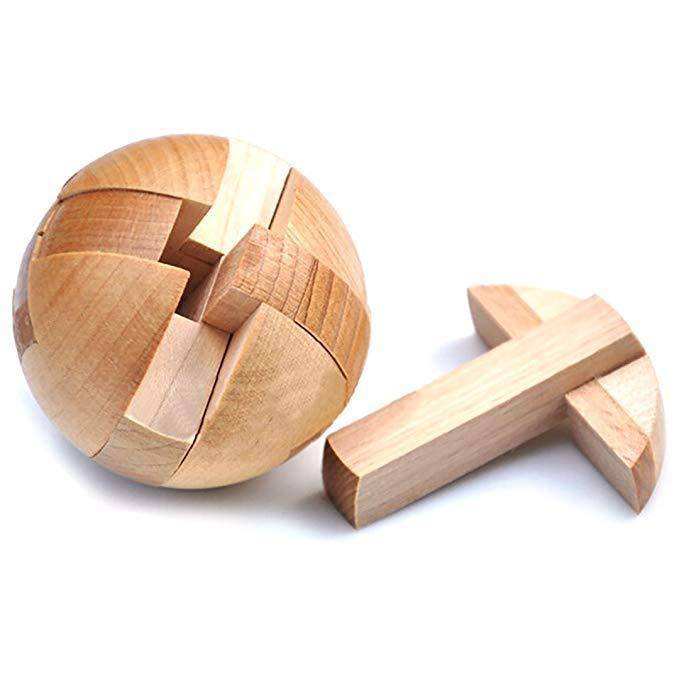 Wooden Puzzle Magic Ball Brain Teasers Intelligence Game