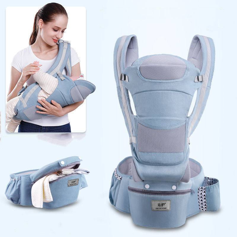 Ergonomic Baby Carrier Infant Baby Hipseat Carrier 3 In 1 Front Facing Ergonomic Kangaroo Baby Wrap Sling - YLORESHOP