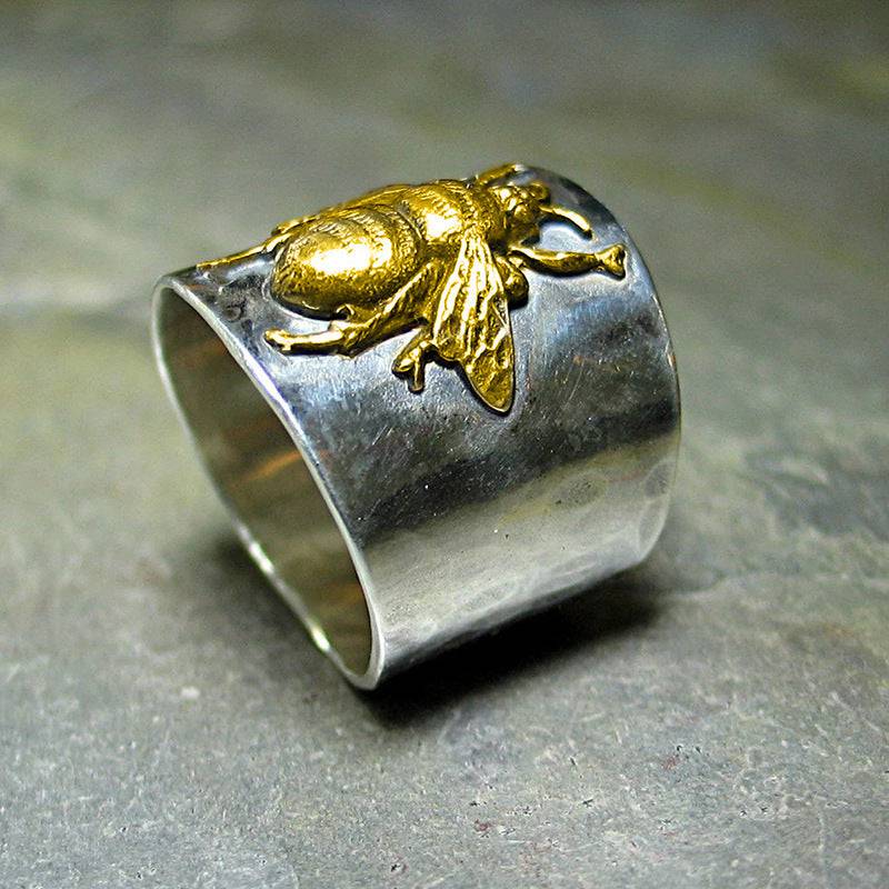 Vintage Hammered Two-tone Animal Ring - YLORESHOP