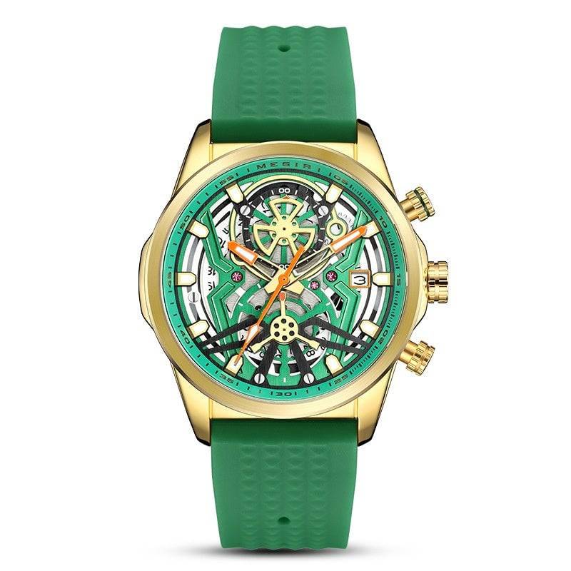 Men's Silicone Mechanical Style Decorative Quartz Watch - YLORESHOP