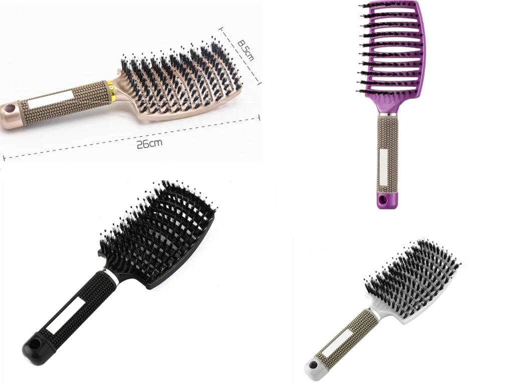 Hairbrush Anti Klit Brushy Haarborstel Women Detangler Hair Brush Bristle Nylon Scalp Massage  Teaser Hair Brush Comb - YLORESHOP