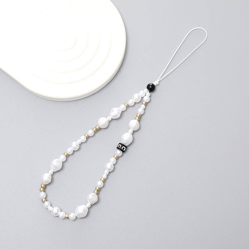 Decorative Letters Short New Special-shaped Pearl Mobile Phone Charm - YLORESHOP