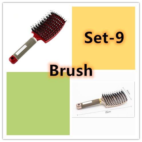 Hairbrush Anti Klit Brushy Haarborstel Women Detangler Hair Brush Bristle Nylon Scalp Massage  Teaser Hair Brush Comb - YLORESHOP