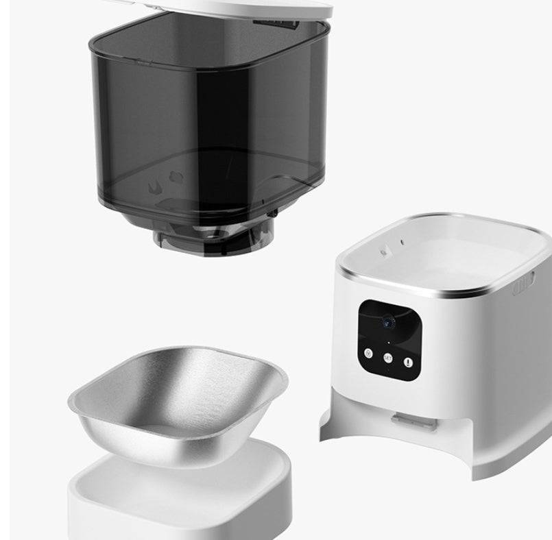 Alimentatore automatico per animali domestici Registratore vocale intelligente di grande capacità Timer di controllo APP Alimentazione Distributore di cibo per cani con WiFi Ciotola per animali domestici