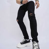 Men's Ripped Slim Fit Skinny Elastic Jeans - YLORESHOP