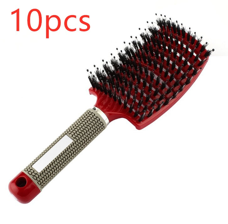 Hairbrush Anti Klit Brushy Haarborstel Women Detangler Hair Brush Bristle Nylon Scalp Massage  Teaser Hair Brush Comb - YLORESHOP