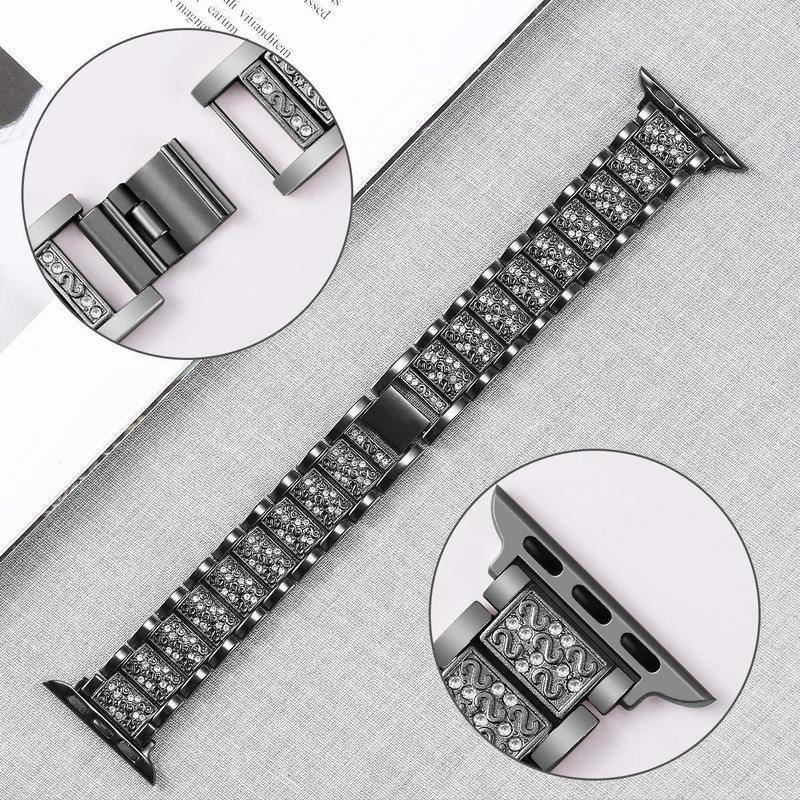 Jewelry Chain Strap For A Pple Watch Band Ultra 49mm 40mm 44mm 42mm 38mm Bracelet Diamond Wrist IWatch Band SE 6 7 8 9 45MM 41MM - YLORESHOP