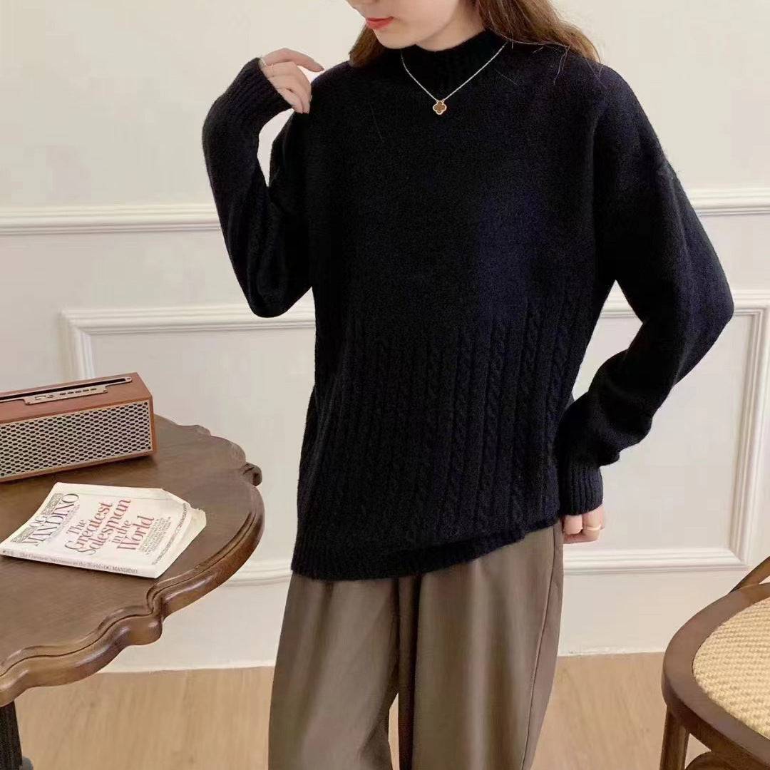 Autumn And Winter New Twist Simple Comfortable Sweater Bottoming Shirt - YLORESHOP