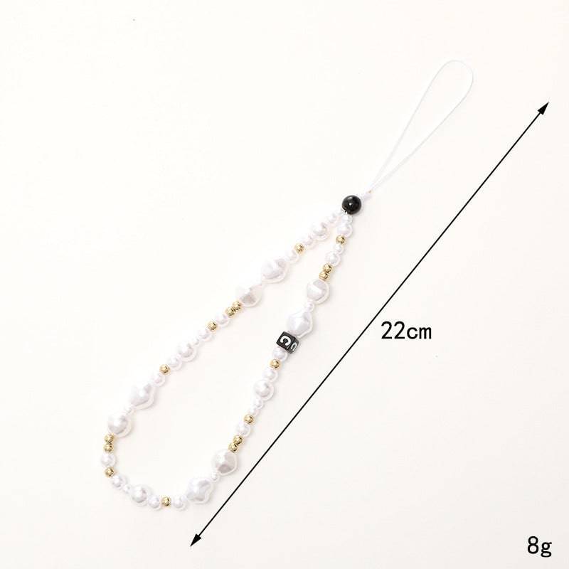 Decorative Letters Short New Special-shaped Pearl Mobile Phone Charm - YLORESHOP