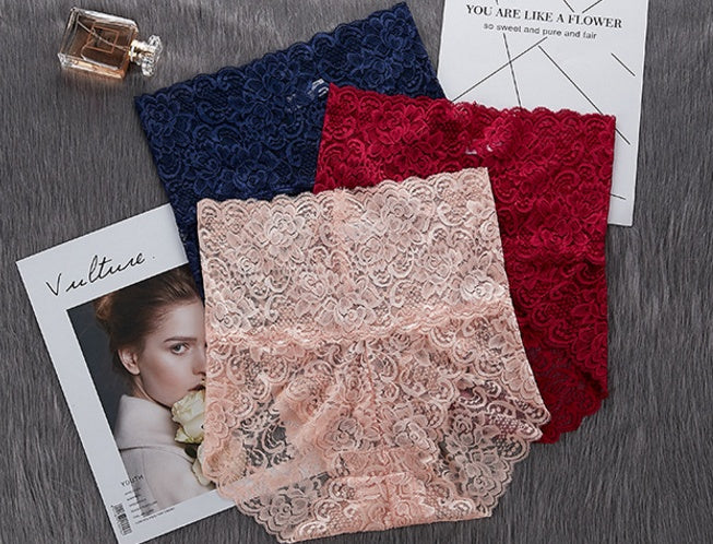 High Waist Lace Underwear Woman Panties - YLORESHOP