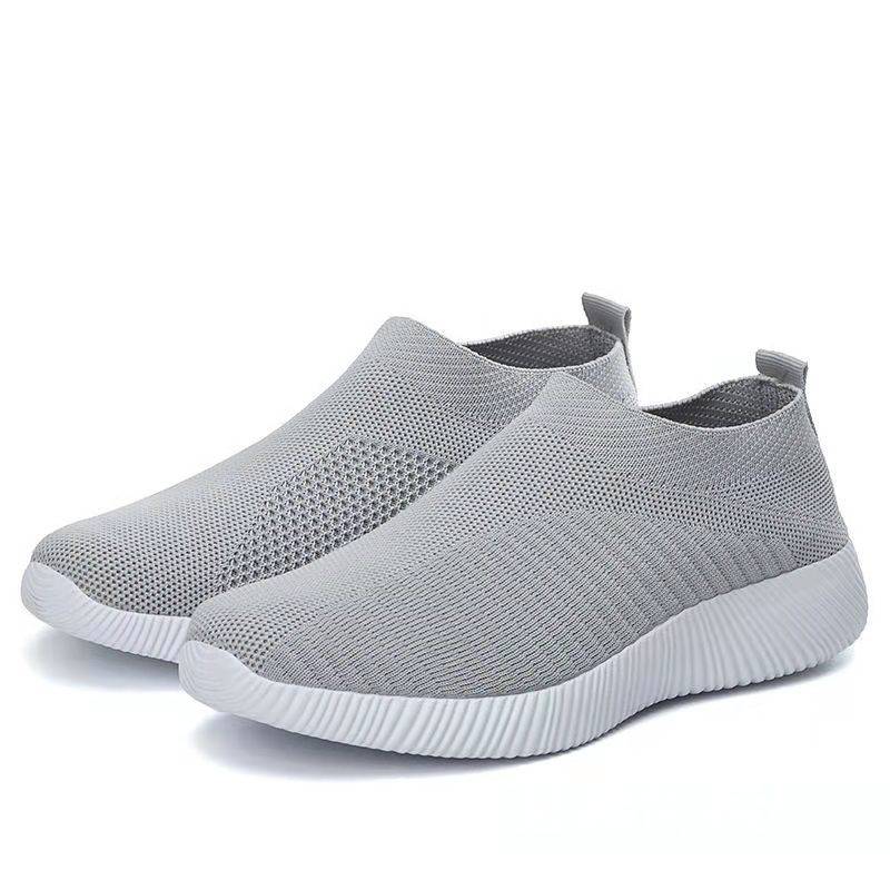 Flying Knit Sneakers Men's Mesh White Shoes Black Casual Sneakers - YLORESHOP