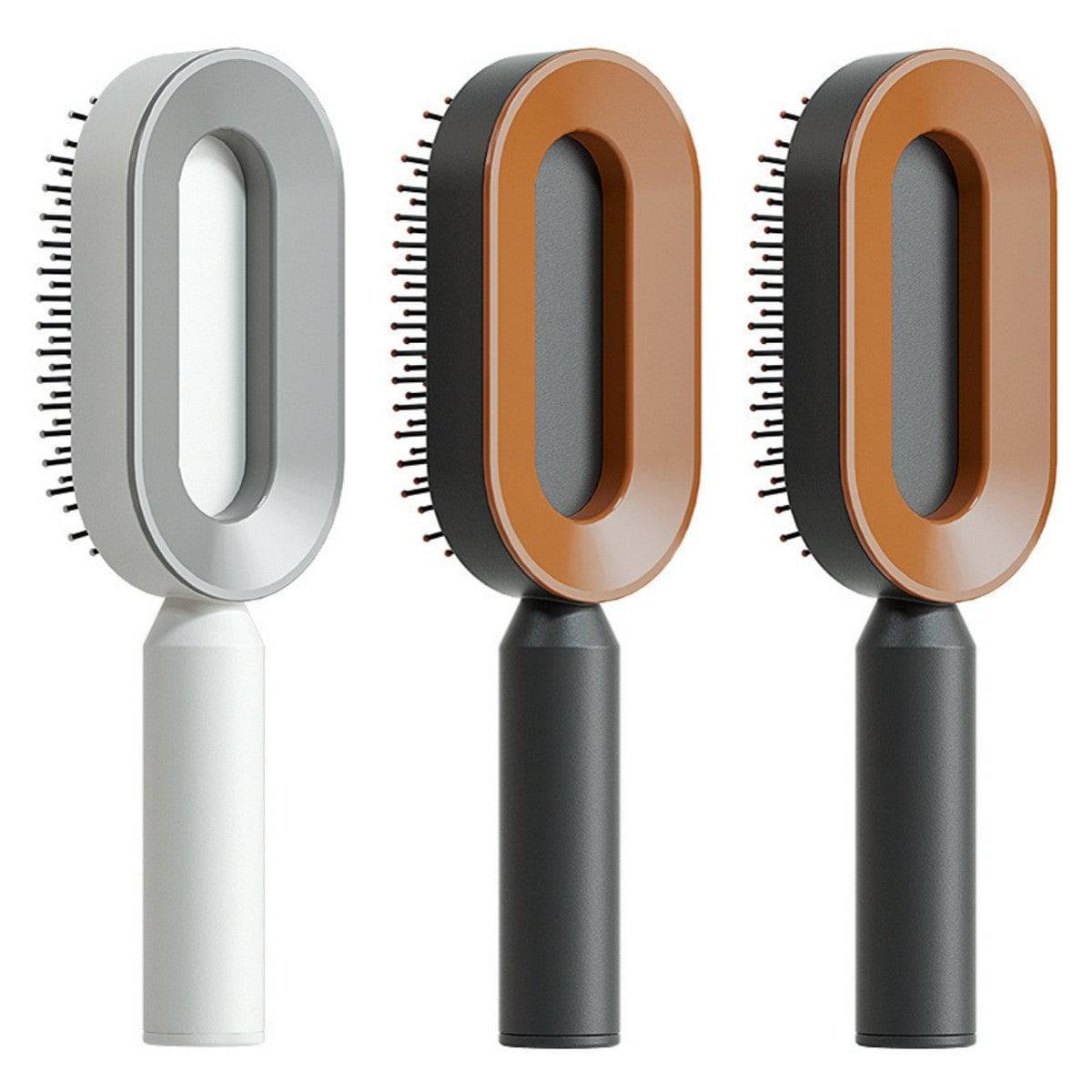 Self Cleaning Hair Brush For Women One-key Cleaning Hair Loss Airbag Massage Scalp Comb Anti-Static Hairbrush - YLORESHOP