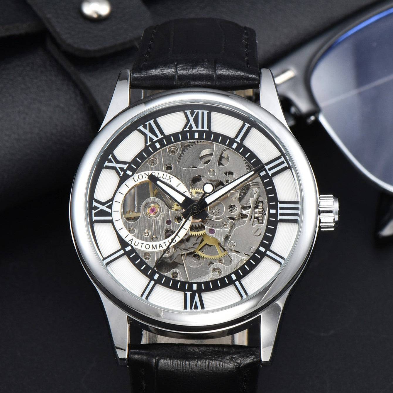 Men's Mechanical Watch Roman Scale Waterproof Fashion Business - YLORESHOP