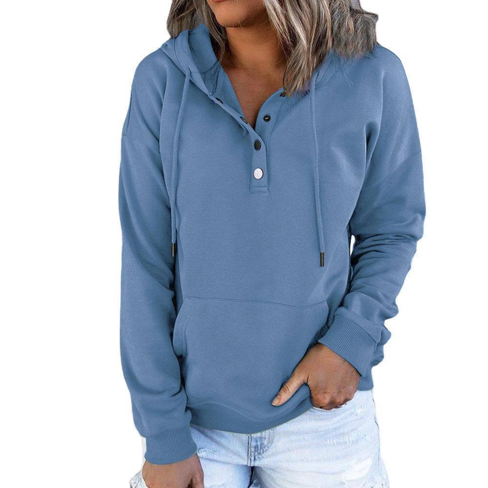 Women's Long-sleeved Coat Loose Casual Hooded Sweater - YLORESHOP