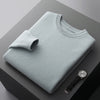 Casual Men's Solid Color Loose Round Neck Wool Sweater
