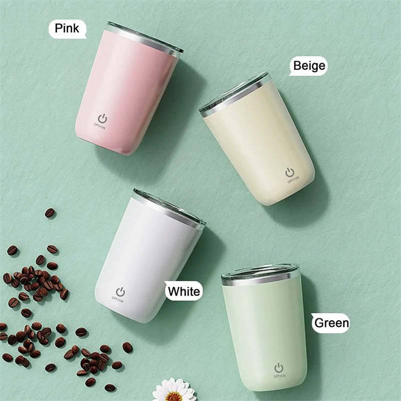 350ml Automatic Self Stirring Mug Coffee Milk Juice Mixing Cup Electric Stainless Steel Lazy Rotating Mug Magnetic Stirring Cup Kitchen Gadgets - YLORESHOP