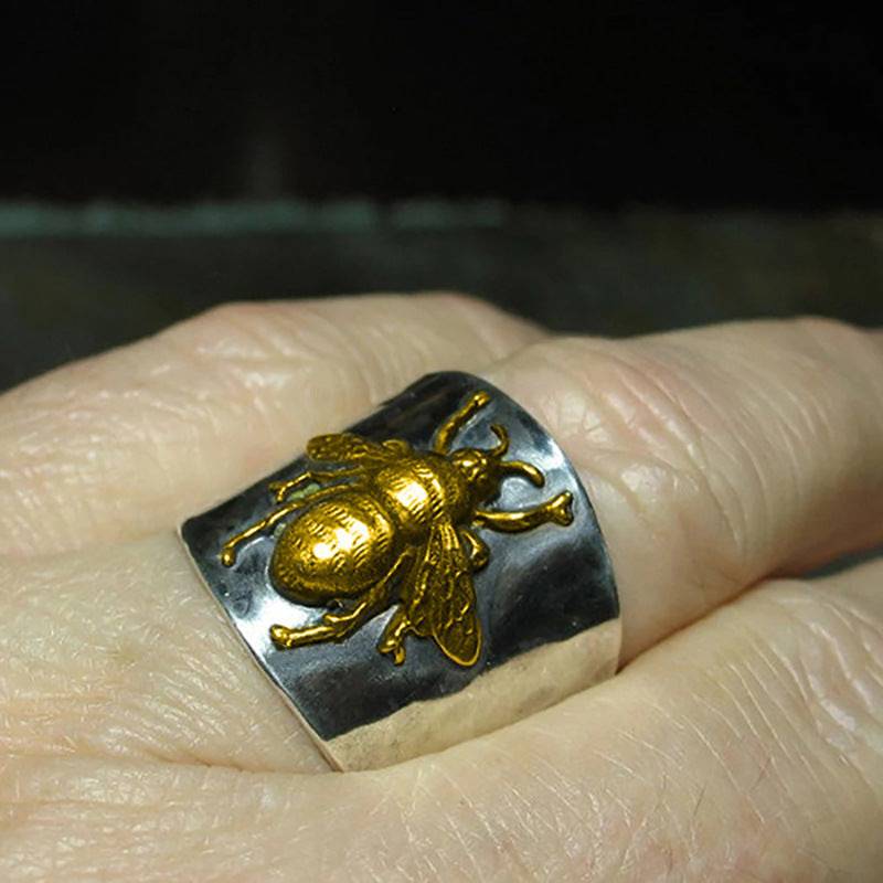 Vintage Hammered Two-tone Animal Ring - YLORESHOP