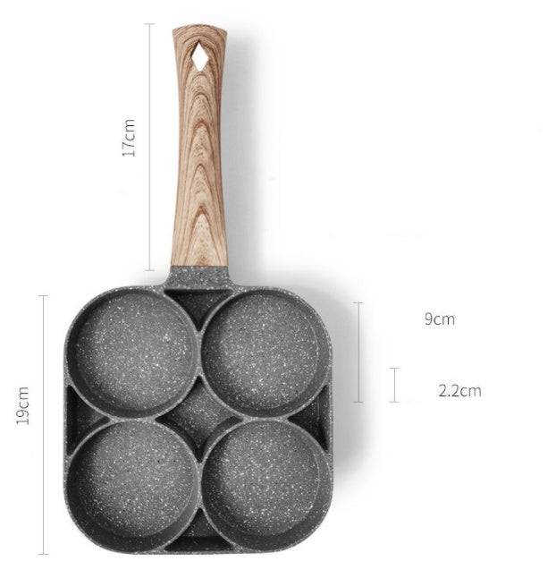 Four Hole Omelette Pan, Non-stick Pan - YLORESHOP