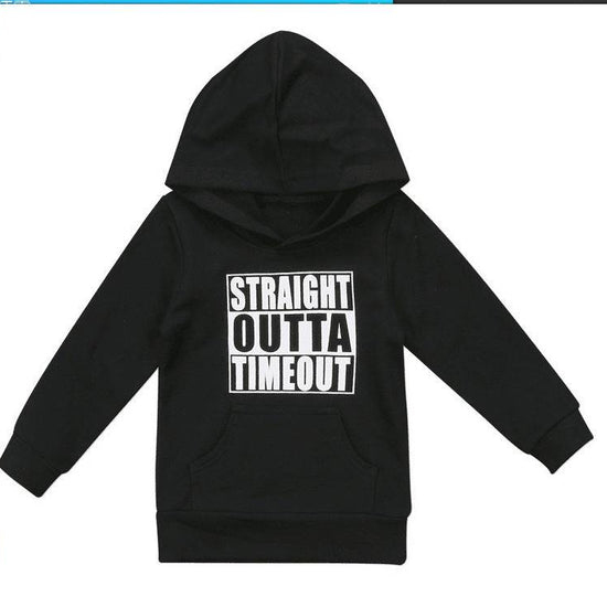 Children's hooded sweater letter top - YLORESHOP