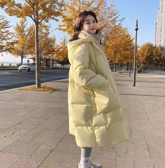 Versione coreana del cappotto imbottito ampio con una marea di cappotto caldo e spesso