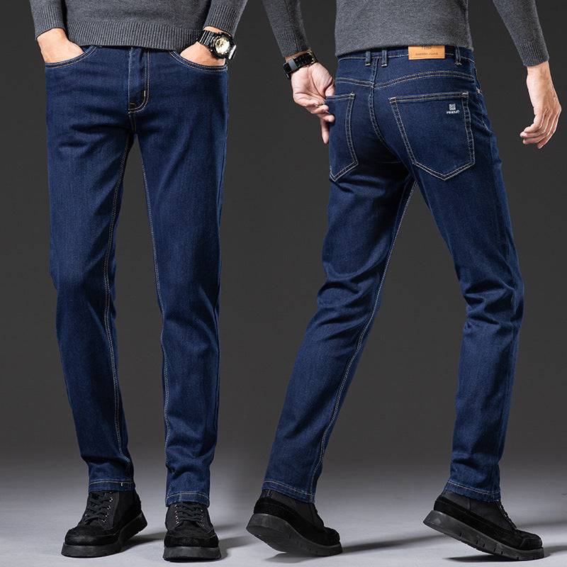 Jeans dritti elastici slim fit da uomo