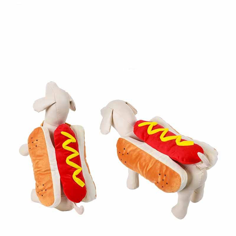 Divertenti costumi di Halloween per cani Cuccioli Abbigliamento per animali domestici Design per hot dog Vestiti per cani Abbigliamento per animali Vestirsi Costume per gatti