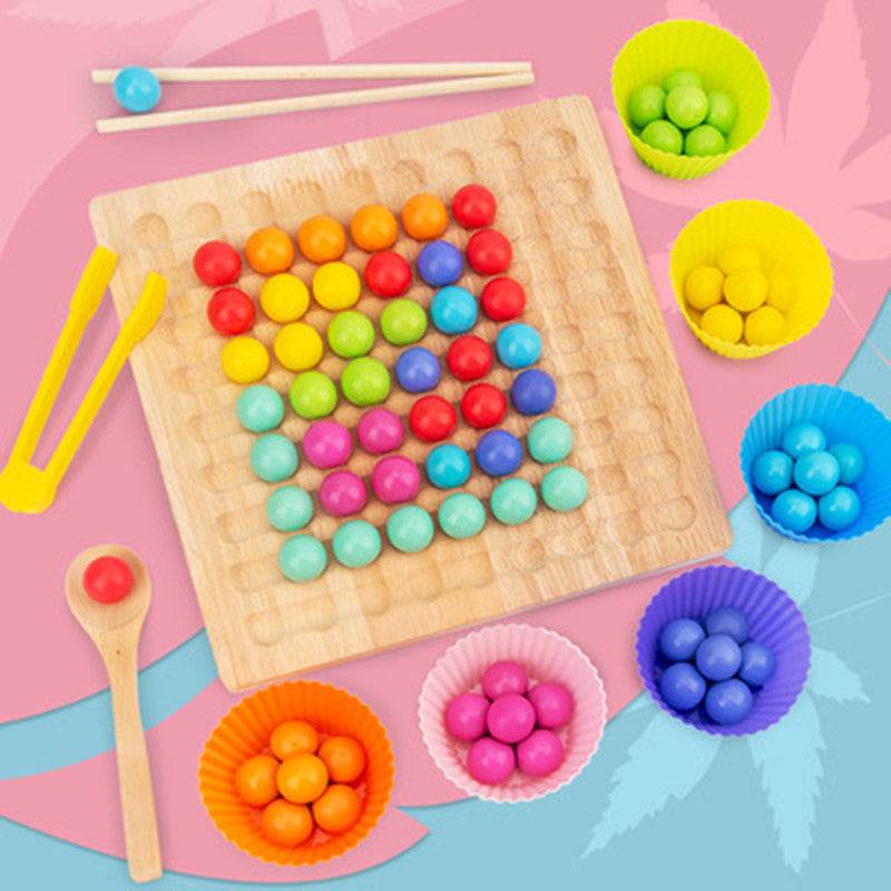 Color Bead  Parent-child Concentration Training Wooden - YLORESHOP