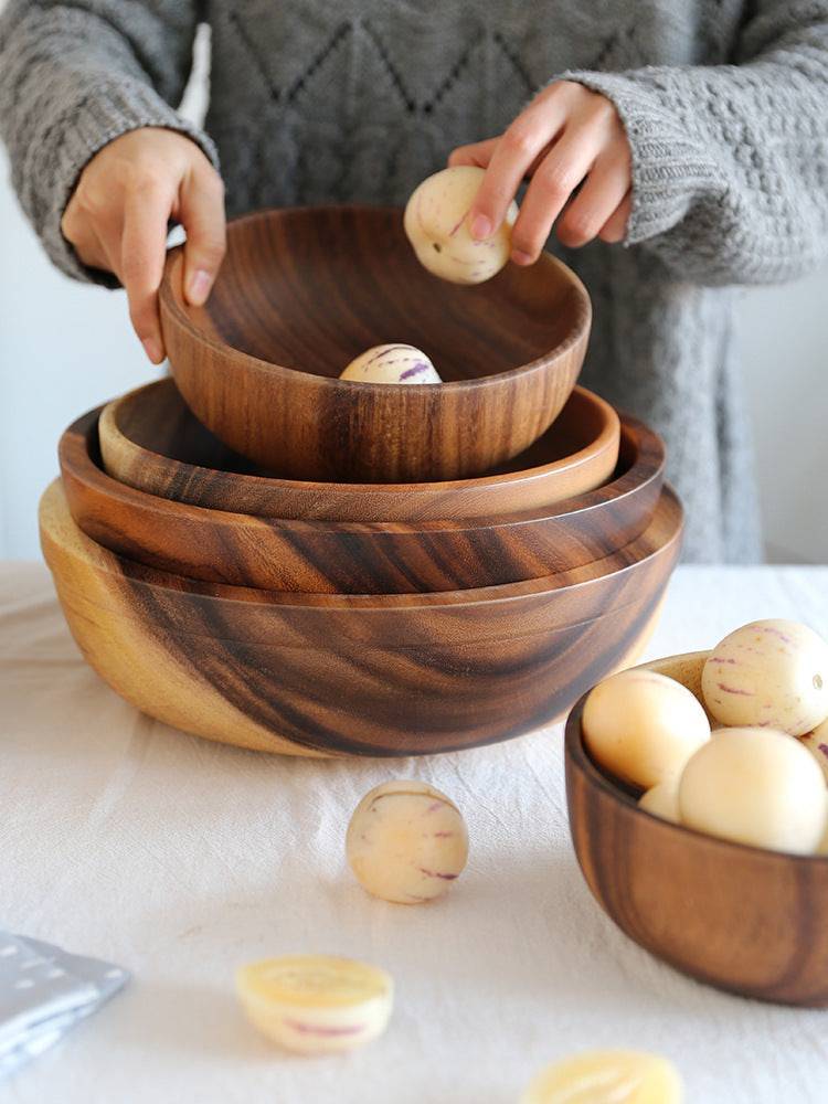 Acacia wooden bowl wooden tableware - YLORESHOP