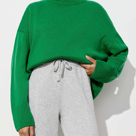 Solid Color Turtleneck Comfortable Loose Pullover Women's Sweater - YLORESHOP