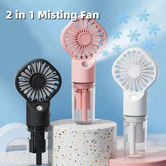 Strong Power Spray Humidification Small Mist Fan Humidification Usb Charging Portable Fan Icy And Refreshing Fan Water Supplement - YLORESHOP